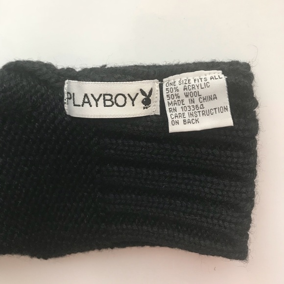 Playboy knitted Gloves 🧤 in Black NWT - Picture 4 of 4